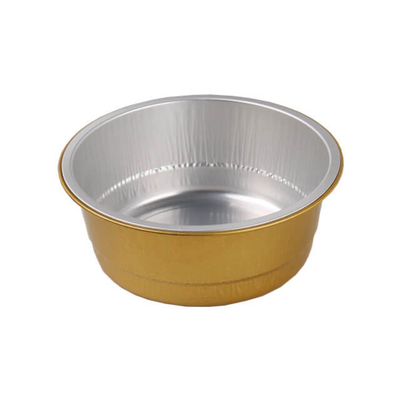 ظروف غذا 450 میلی لیتری رنگارنگ فویل آلومینیومی فنجان های پخت پودینگ یکبار مصرف با درب